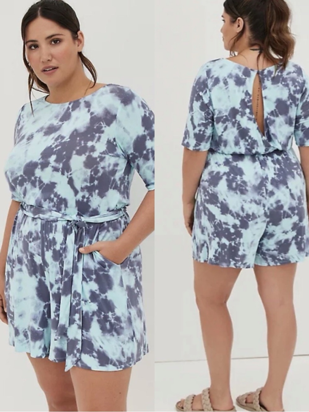 Torrid NWT Romper Super Soft Tie Dy size 1